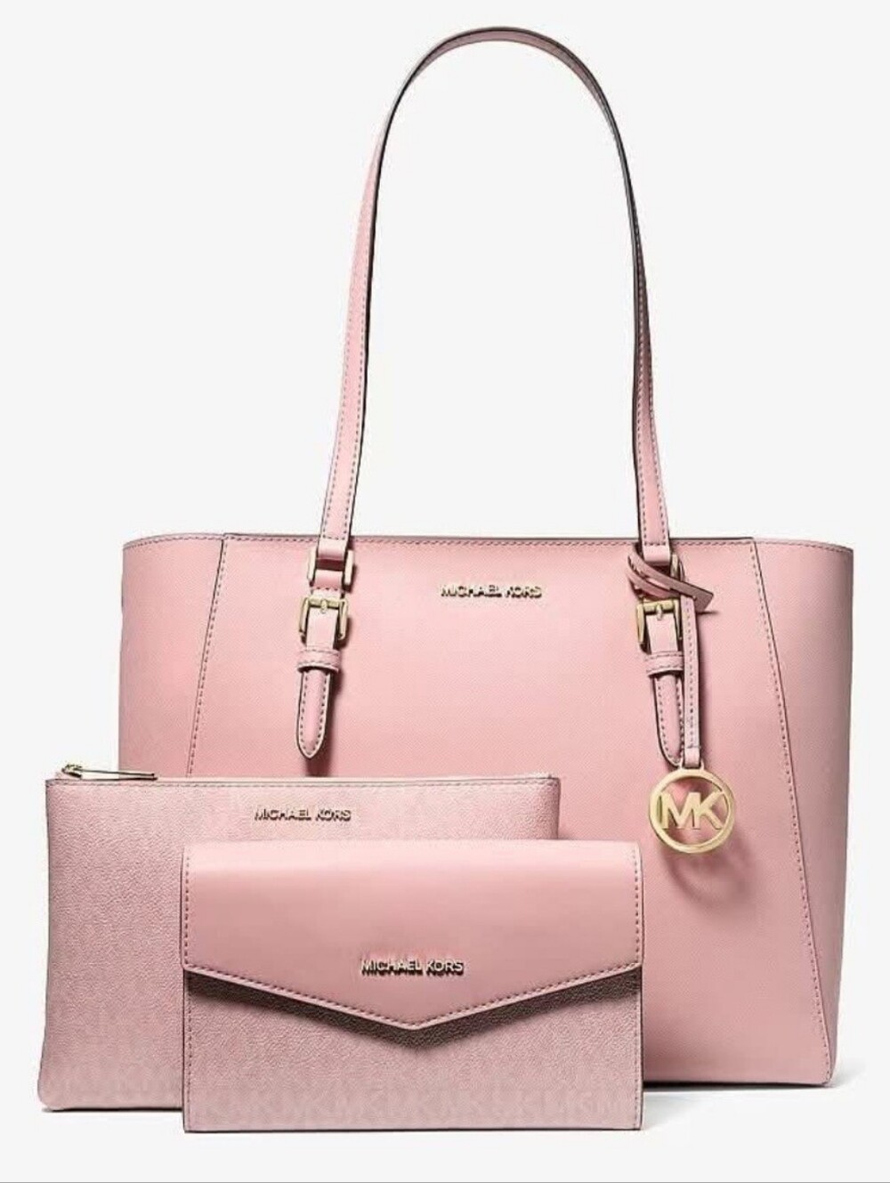 NWT Michael Kors Charlotte Large Saffiano Leather 3-1 Tote Bag - Picture 1 of 13
